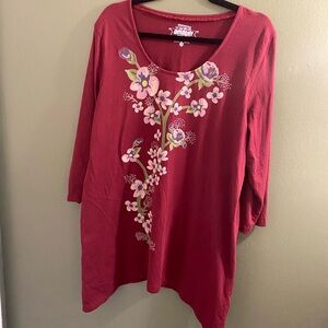 Saturday Market Tee by Sahalie Floral Tunic